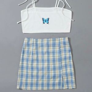 Tartan Plaid A-Line Skirt